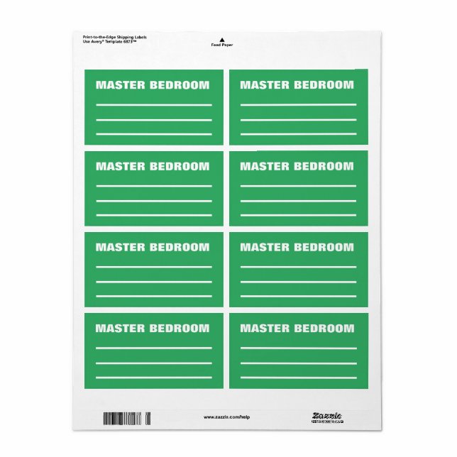 Déplacement des Étiquettes d'emballage (Feuille entière)