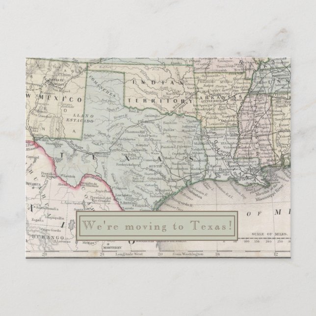 Déplacement vers... Carte vintage personnalisée de (Devant)