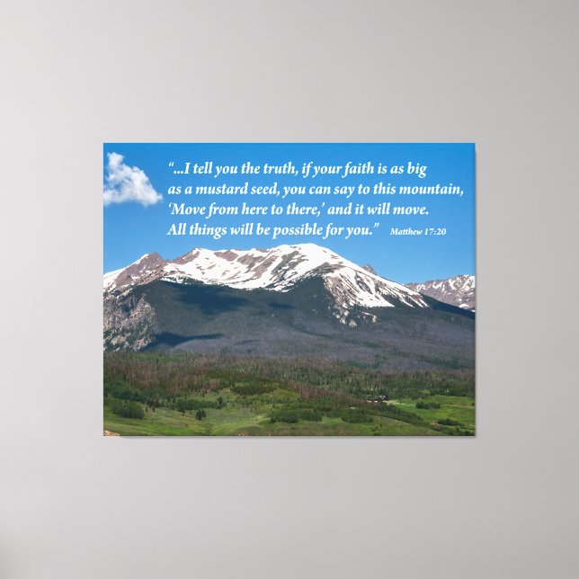 Déplacer Cette Toile Inspirante Montagne (Recto)