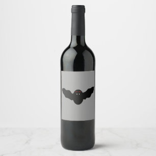 Déplaisant Halloween Vampire Bat Étiquettes de vin