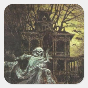 Déplaisant Haunted House Halloween autocollant