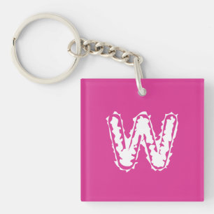 Déplaisant Monogramme blanc sur rose
