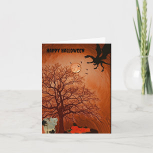 Déplaisante carte Halloween disant à l'intérieur