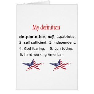 Déplorable, ma définition