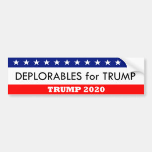 Deplorables für Trumpf 2020 Autoaufkleber
