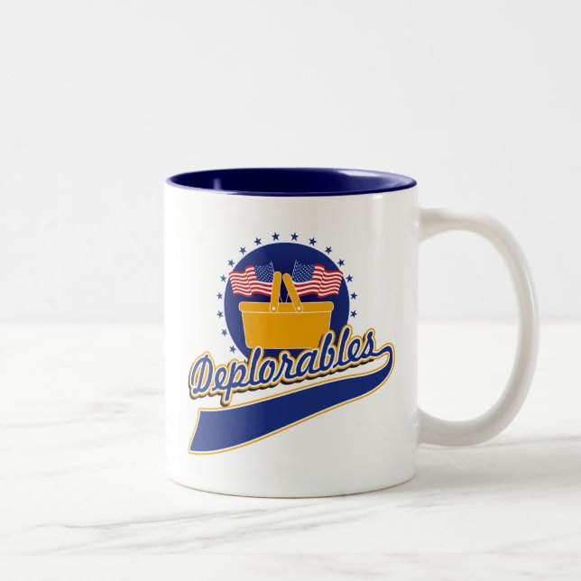 Deplorables Team-Logo Zweifarbige Tasse (Rechts)