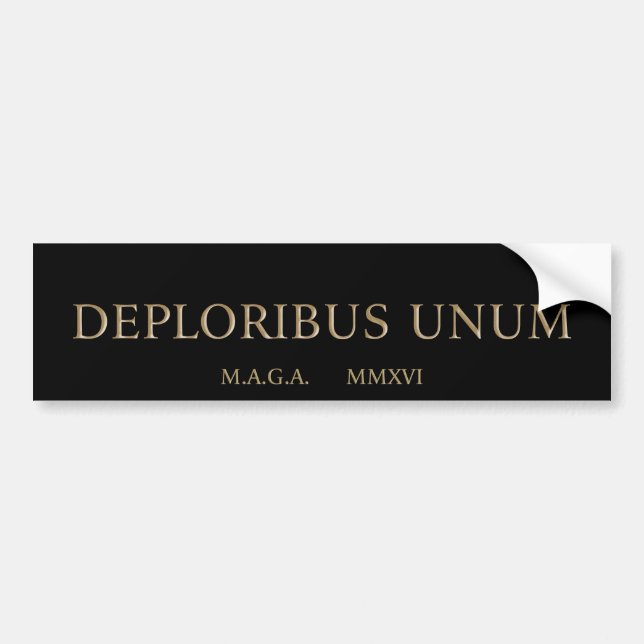 deploribus (deplorables) unum autoaufkleber (Vorne)