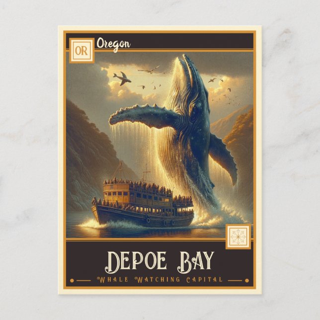 Depoe Bay, Oregon | VINTAG Postkarte (Vorderseite)