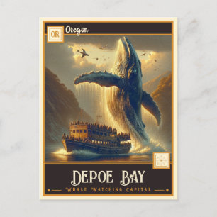 Depoe Bay, Oregon Vintage Postkarte