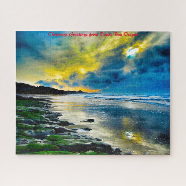 Depoe Bay Oregon. Weihnachtsgrüße (Horizontal)