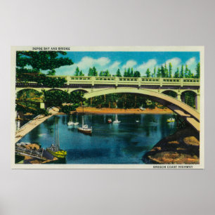 Depoe Bucht und Brücke, OregonDepoe Bucht ODER Poster
