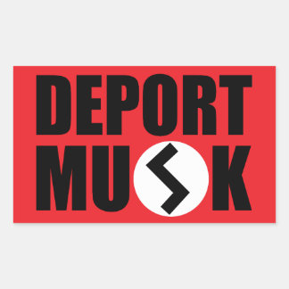 Deport Elon Musk Rectangle Aufkleber
