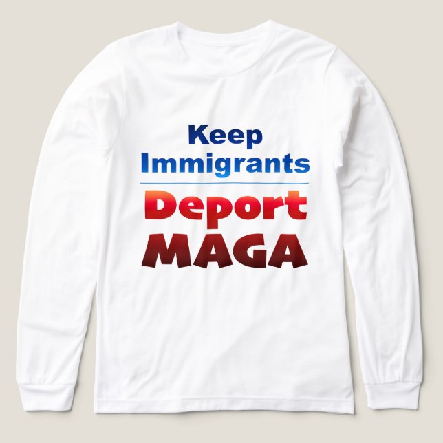 Deport MAGA Long-Sleeve Tri-Blend Shirt (Design Vorderseite)