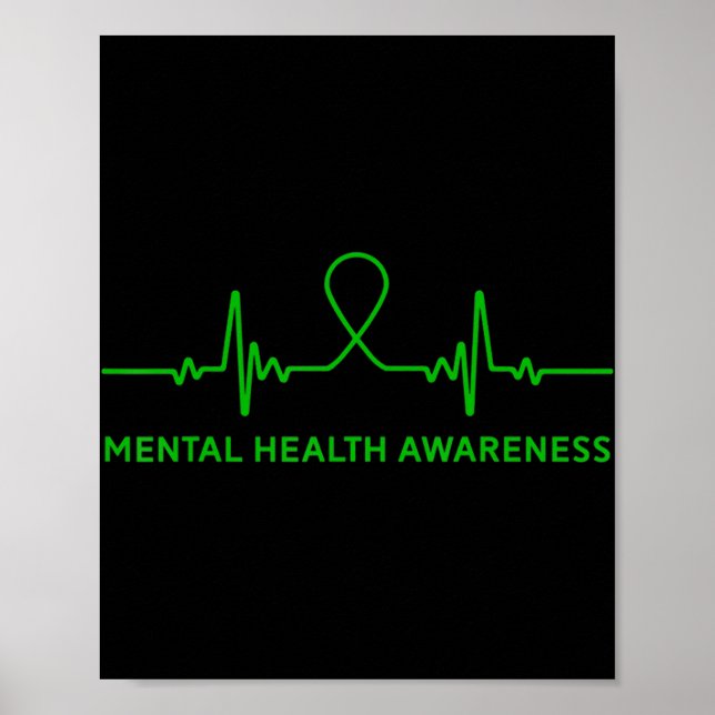 Depression Angst Psychische Gesundheit Bewusstsein Poster (Vorne)