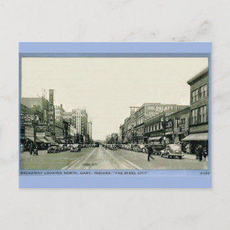 Depression-Ära Gary, Indiana Postkarte