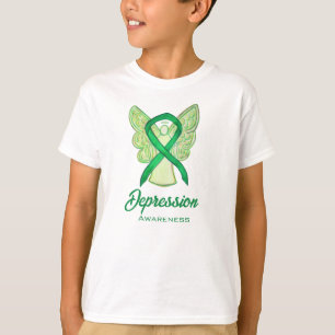 Depression Awareness Ribbon Angel Art T - Shirt