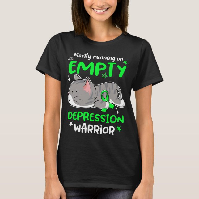 Depression Awareness Ribbon Support Gifts T-Shirt (Vorderseite)