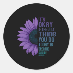 Depression Awareness Suicide Prevention 10 Runder Aufkleber