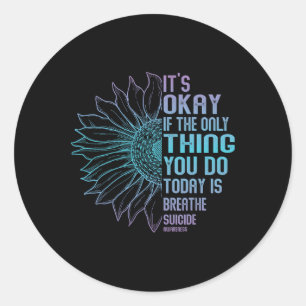 Depression Awareness Suicide Prevention 13 Runder Aufkleber