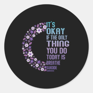 Depression Awareness Suicide Prevention 14 Runder Aufkleber