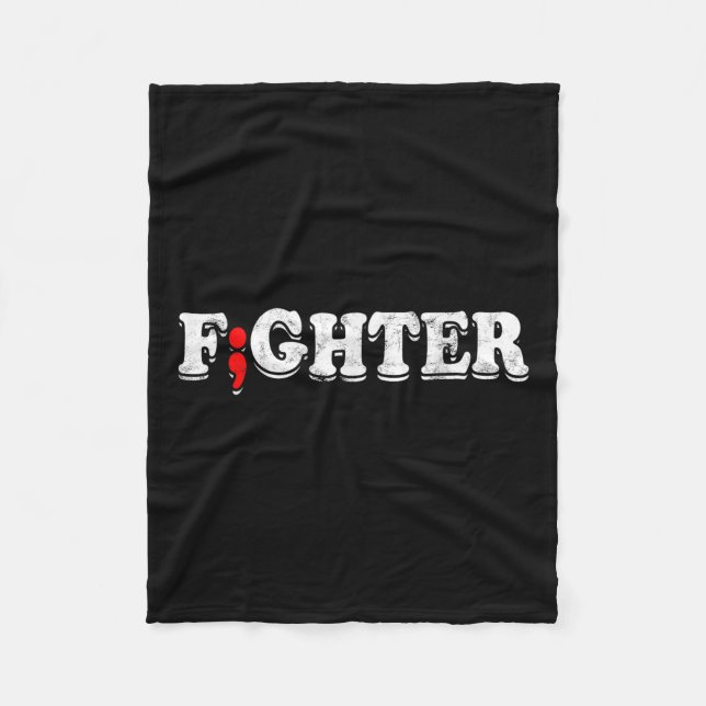 Depression Awareness Suicide Prevention Angst Fleecedecke (Vorderseite)