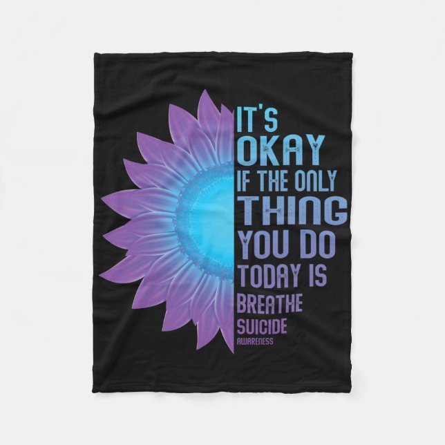 Depression Awareness Suizid Prevention 6 Fleecedecke (Vorderseite)
