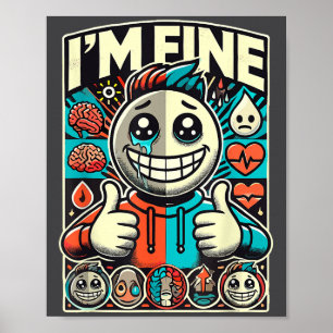 Depression Ich bin in Ordnung Hilfe Psychische Ges Poster