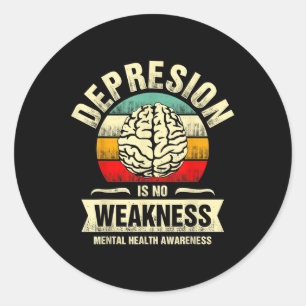 Depression Keine Schwäche Psychische Gesundheit Be Runder Aufkleber