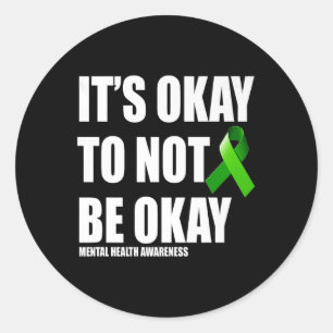 Depression Mental Health Awareness-Geschenk Premiu Runder Aufkleber