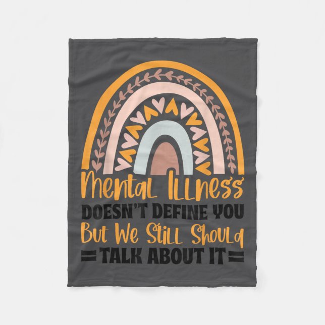 Depression Mental Illness Mental Health Awareness  Fleecedecke (Vorderseite)