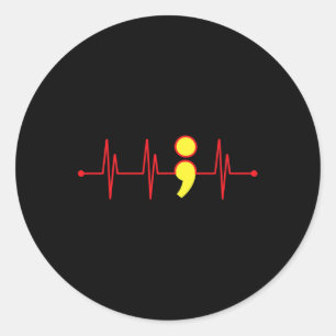 Depression Prevention Mental Health Awareness Gif Runder Aufkleber