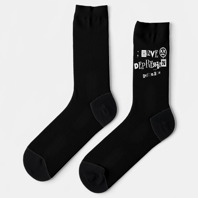 ; Depression Socken haben (Linkes Detail)