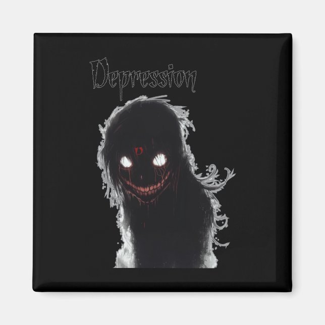 Depression Sticker Magnet (Vorne)