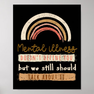 Depressions-Bewusstsein für psychische Gesundheit Poster