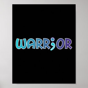Depressionskrieger Anti-Suizid-Angst-Bewusstsein  Poster