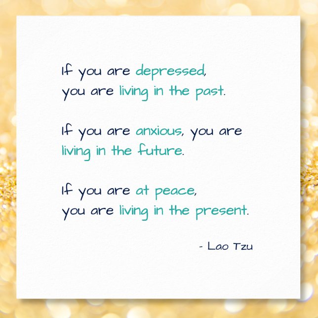 Depressive Angst vor dem Friedenszen Lebensquote Poster (Depressed Anxious at Peace Zen Living Life Quote Poster)