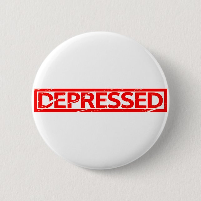 Depressive Briefmarke Button (Vorderseite)
