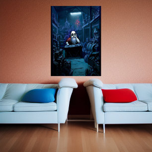 Depressive Santa Claus   AI Art Poster