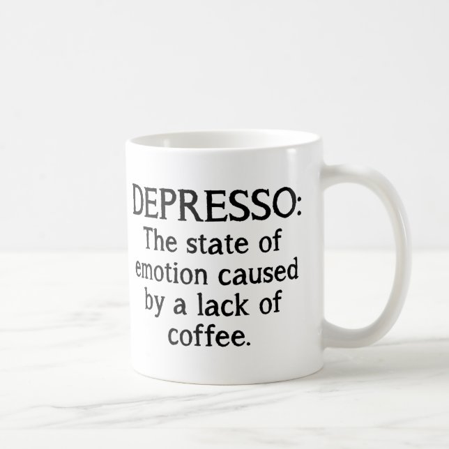Depresso Funny Coffee Tasse (Rechts)
