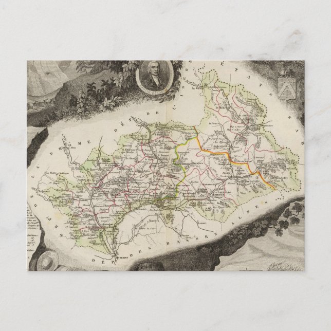 Dept De Hautes Alpes Postkarte (Vorderseite)