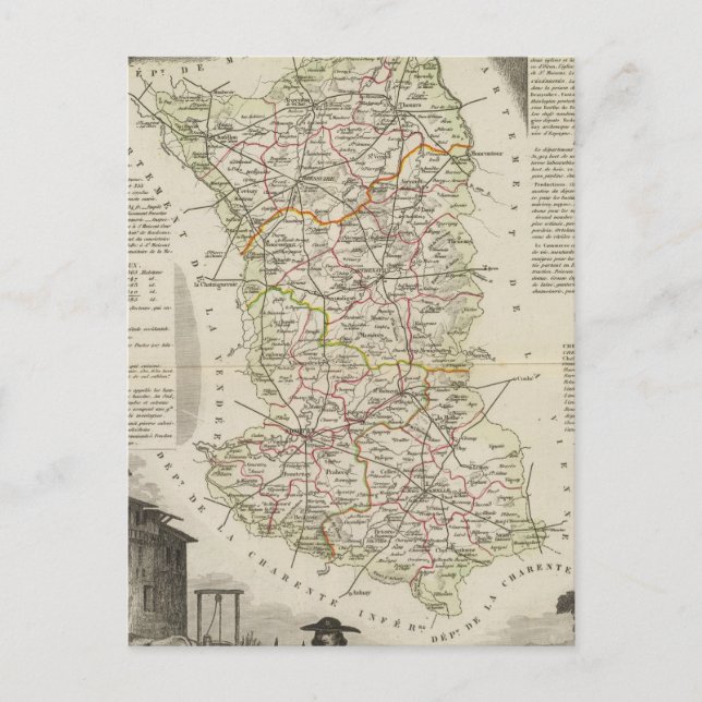 Dept. Des Deux Sevres Postkarte (Vorderseite)