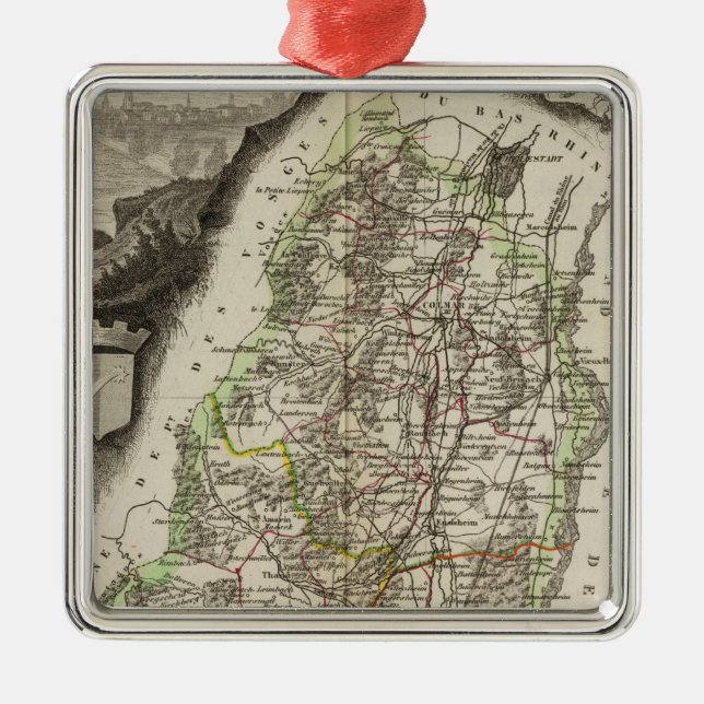 Dept. Du Haut Rhin Silbernes Ornament (Vorne)