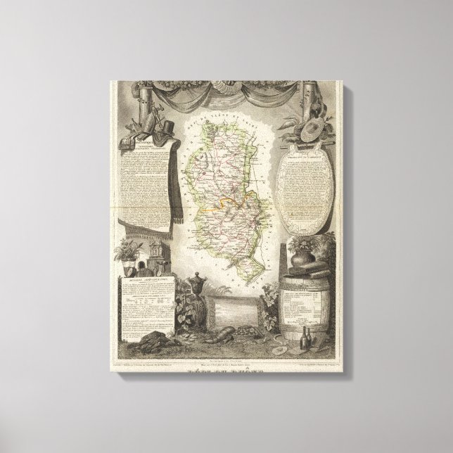 Dept Du Rhone Leinwanddruck (Vorderseite)