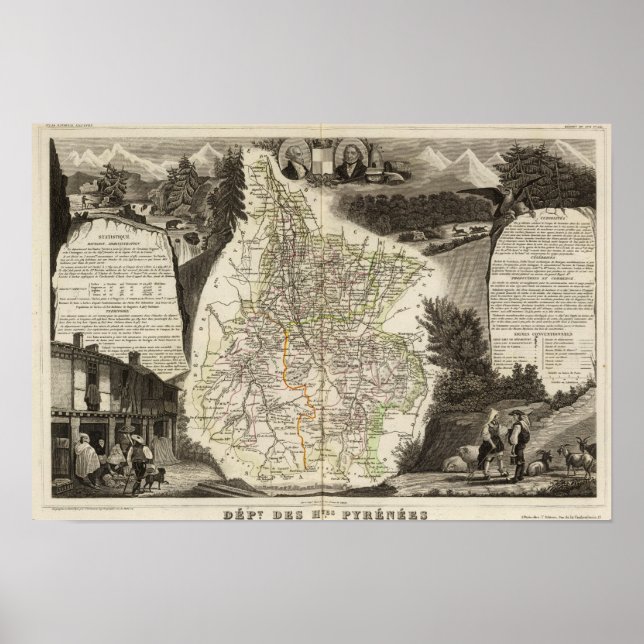Dept Of Htes Pyrenees Poster (Vorne)