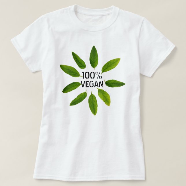 "Der 100% grundlegende T - Shirt der Bio" veganen (Design vorne)