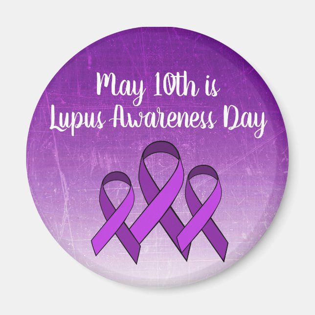Der 10. Mai ist der Lila Lupus Awareness Day Magnet (Vorne)