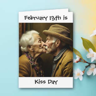 Der 13. Februar ist Kiss Day Karte