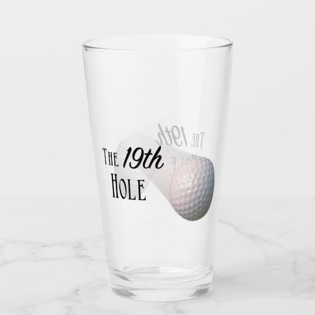 Der 19. Loch-Golfball Glas (Vorderseite)
