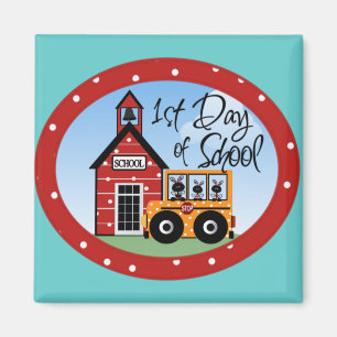 Der 1. Tag der Schulherzen und -geschenke Magnet