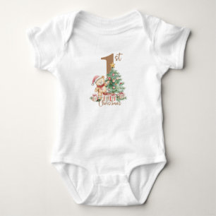 Der 1. Weihnachtsbär des Babys Baby Strampler